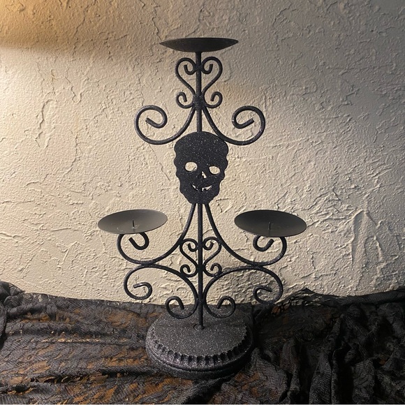 Halloween Skull Candelabra 16’ Inch Tall - Picture 9 of 9